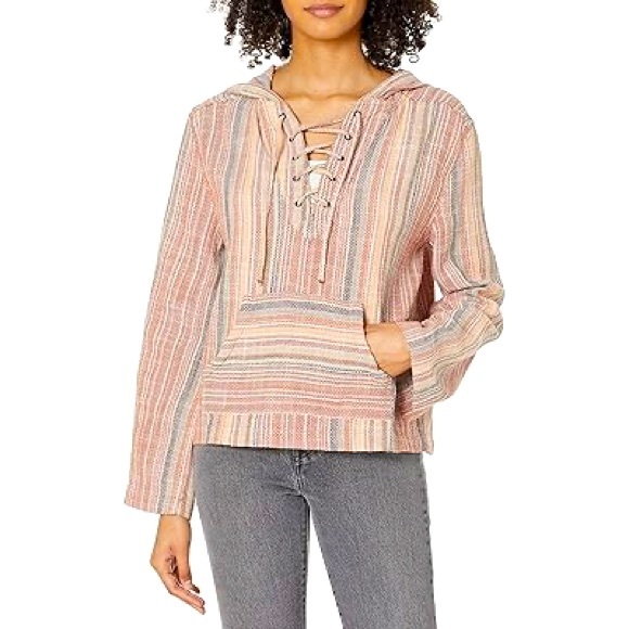 Roxy Cabo Trip Long Sleeve Poncho Sweater - Picture 1 of 6